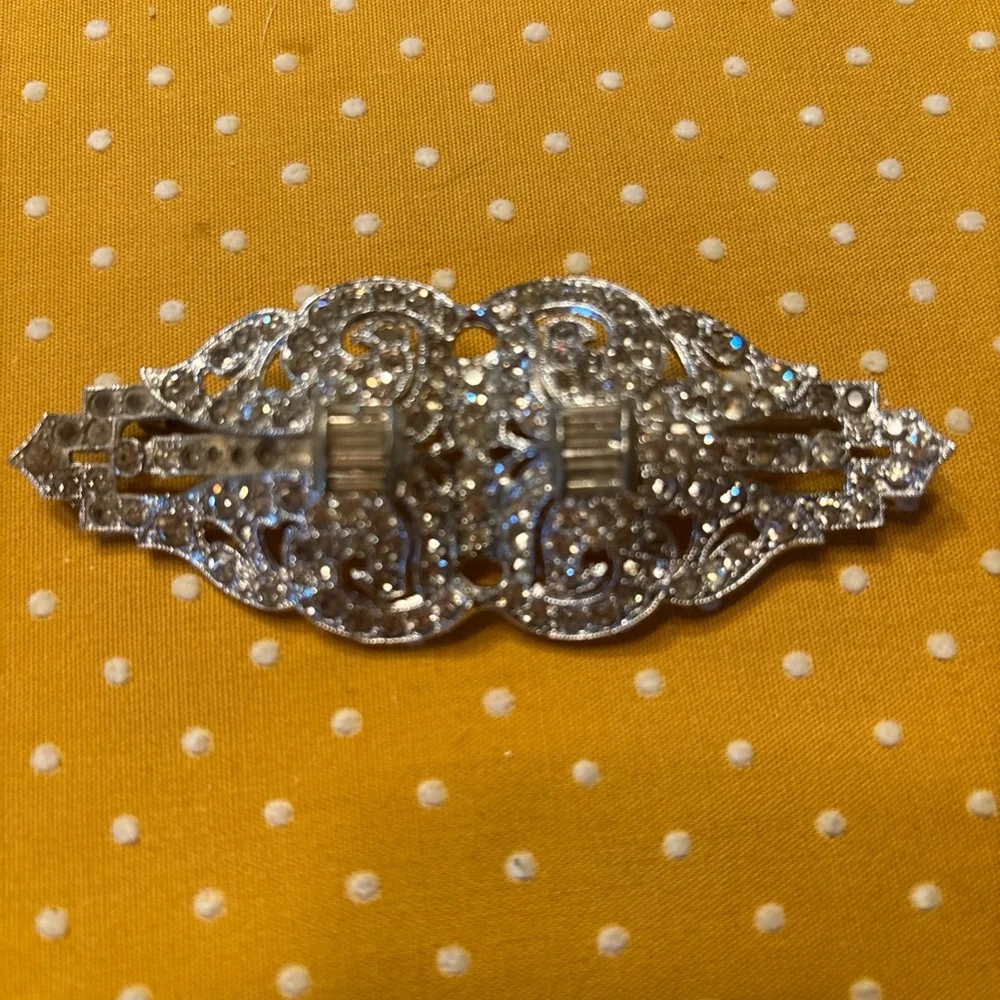 Art Deco Double Clip Brooch - Picture 2 of 8